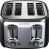 912jLX8XphL._AC_SL1500_.jpg BLACK+DECKER 4-Slice Toaster, Extra Wide Slots, 7 Shade Settings, 1400 Watts, Frozen and Bagel Buttons, Toast Shade Selector, Extra Lift