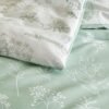 Bedsure Queen Comforter Set - Sage Green Bed Set, 3 Pieces Cute Floral Bedding, 1 Soft Reversible Botanical Flowers Comforter and 2 Pillow Shams