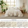 914SrfBVsL._AC_SL1500_.jpg Bedsure Tufted Boho Comforter Set California King Size - Beige Boho Bed Set, GentleSoft™ 3 Pieces Farmhouse Shabby Chic Embroidery Bedding, Gifts for Woman, Soft Jacquard Comforter for All Seasons