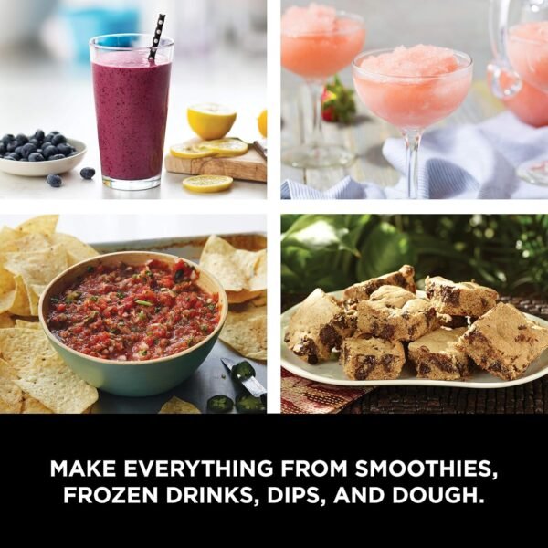 918xeUbmRqL._AC_SL1500_.jpg Ninja Blender, Mega Kitchen System, 1500W, 4 Functions for Smoothies, Processing, Dough, Drinks & More, with 72 Blender Pitcher, 64 Processor Bowl, 2 Nutri Cups + Lids, Black, BL770