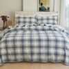 91NkM36Wq7L._AC_SL1500_.jpg Elegant Comfort Soft 4-Piece 100% Turkish Cotton Flannel Sheet Set - Premium Quality, Deep Pocket Fitted Sheet, Ultra Soft, Cozy Warm Flannel Sheets - Queen, Plaid-Navy/Aqua