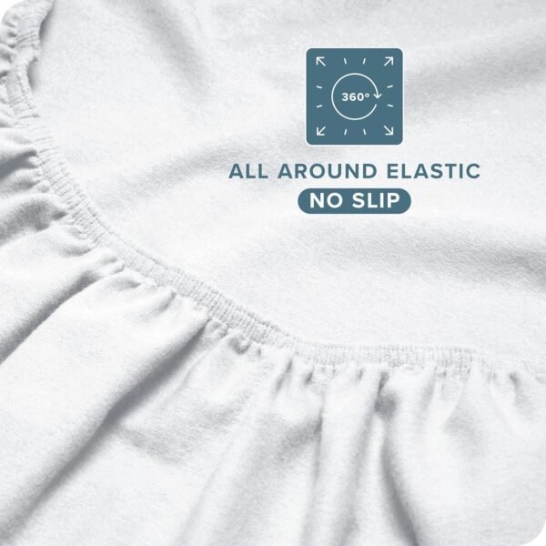 Bare Home Flannel Sheet Set 100% Cotton, Velvety Soft Heavyweight - Double Brushed Flannel - Deep Pocket (Queen, White)