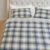 91pbITFO6YL._AC_SL1500_.jpg Elegant Comfort Soft 4-Piece 100% Turkish Cotton Flannel Sheet Set - Premium Quality, Deep Pocket Fitted Sheet, Ultra Soft, Cozy Warm Flannel Sheets - Queen, Plaid-Navy/Aqua
