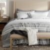 91yUZHzuR4L._AC_SL1500_.jpg Bedsure Queen Comforter Set 7 Pieces, Grey Striped Bedding Set for Queen Size Bed Reversible, Cationic Dyeing Bed in a Bag with Comforter, Sheets, Pillowcases & Shams
