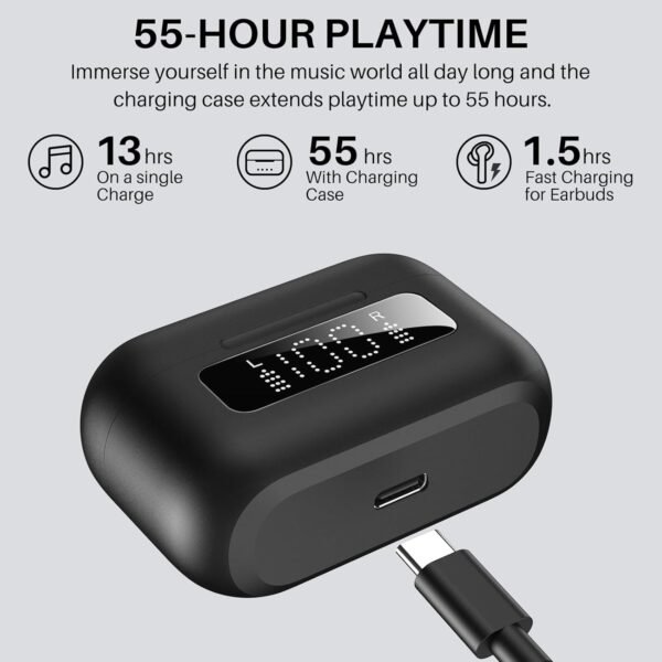 61BzgZWpaHL._AC_SL1500_.jpg TOZO Hybrid Active Noise Cancelling Wireless Earbuds with 6 Mics AI Clear Call Ear Buds 55H Playtime with LED Display 32 Preset EQs via APP Bluetooth 5.3 IPX8 Waterproof in Ear Headphones