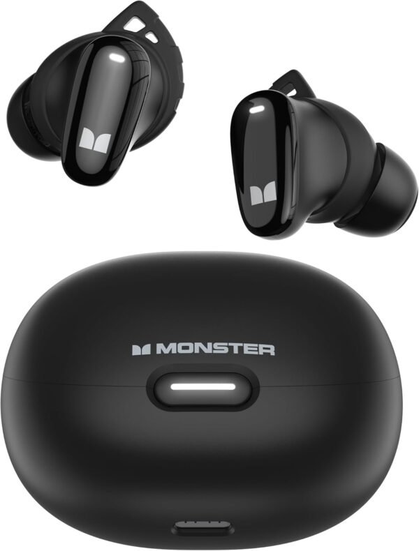 61ZyWshlNCL._AC_SL1500_.jpg Monster N-Lite 206 Bluetooth Wireless Earbuds in Ear Headphones, Bluetooth 5.4 Ear Buds Built-in Mic, Comfortable Fit, Touch Control, Type-C Fast Charging, IPX6 Waterproof, 25H Playtime, Black