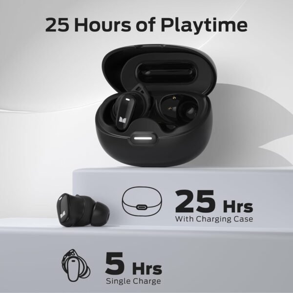61bWcpmkhQL._AC_SL1500_.jpg Monster N-Lite 206 Bluetooth Wireless Earbuds in Ear Headphones, Bluetooth 5.4 Ear Buds Built-in Mic, Comfortable Fit, Touch Control, Type-C Fast Charging, IPX6 Waterproof, 25H Playtime, Black