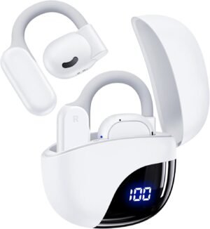 61gQJJaP-nL._AC_SL1500_.jpg TAGRY Open Ear Earbuds Wireless Bluetooth Headphones 80Hrs Playtime Ear Buds with Earhooks IPX7 Waterproof Touch Control Earphones Sport Headsets for Workout Running White