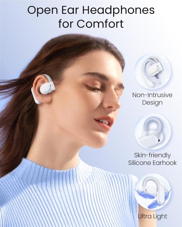71LvMF0gXoL._AC_SL1500_.jpg TAGRY Open Ear Earbuds Wireless Bluetooth Headphones 80Hrs Playtime Ear Buds with Earhooks IPX7 Waterproof Touch Control Earphones Sport Headsets for Workout Running White