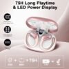 71jhTxAXr0L._AC_SL1500_.jpg Wireless Earbud, Bluetooth 5.4 Headphones 75Hrs Playtime, 2025 Bluetooth Earbuds Deep Bass Noise Cancelling Mic, Ear Buds with Sport Earhooks, IP7 Waterproof Wireless Earphones for Workout/Running/Gym