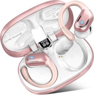 71l1Ce8qeiL._AC_SL1500_.jpg Wireless Earbud, Bluetooth 5.4 Headphones 75Hrs Playtime, 2025 Bluetooth Earbuds Deep Bass Noise Cancelling Mic, Ear Buds with Sport Earhooks, IP7 Waterproof Wireless Earphones for Workout/Running/Gym