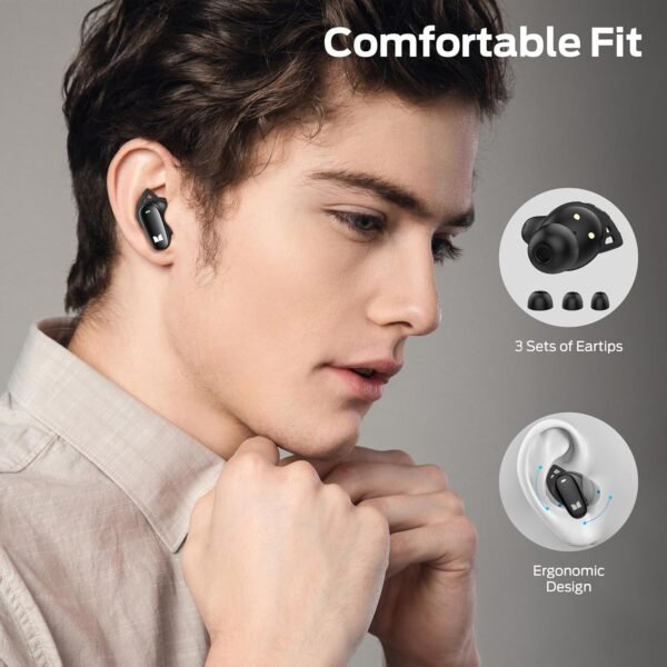 819KowtqtOL._AC_SL1500_.jpg Monster N-Lite 206 Bluetooth Wireless Earbuds in Ear Headphones, Bluetooth 5.4 Ear Buds Built-in Mic, Comfortable Fit, Touch Control, Type-C Fast Charging, IPX6 Waterproof, 25H Playtime, Black