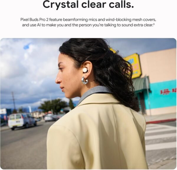 81xQAb3MTwL._AC_SL1500_.jpg Google Pixel Buds Pro 2 - Wireless Earbuds with Active Noise Cancellation – Bluetooth Headphones - Hazel